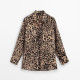 Kaira Animal Spot Printed Double-Breasted Pocket Blouse Kaira Animal Spot Printed Double-Breasted Pocket Blouse