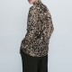 Kaira Animal Spot Printed Double-Breasted Pocket Blouse Kaira Animal Spot Printed Double-Breasted Pocket Blouse