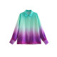 Fiona Dual-Tone Tie-Dye Turquois Purple Blouse Fiona Dual-Tone Tie-Dye Turquois Purple Blouse