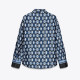 Esmay Blue Geometric Pattern Long Sleeve Blouse Esmay Blue Geometric Pattern Long Sleeve Blouse