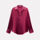 Nasya Satin Red Summer Long Sleeve Blouse Nasya Satin Red Summer Long Sleeve Blouse