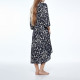 Becca Black Blue Belt Floral Maxi Dress