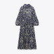 Becca Black Blue Belt Floral Maxi Dress Becca Black Blue Belt Floral Maxi Dress