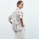 Tasya Red Stripe Poplin Long Sleeve Blouse Tasya Red Stripe Poplin Long Sleeve Blouse