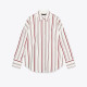 Tasya Red Stripe Poplin Long Sleeve Blouse Tasya Red Stripe Poplin Long Sleeve Blouse