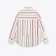 Tasya Red Stripe Poplin Long Sleeve Blouse Tasya Red Stripe Poplin Long Sleeve Blouse