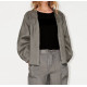 Amira Grey Pleated Laced Long Sleeve Blouse Amira Grey Pleated Laced Long Sleeve Blouse