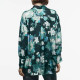 Adelia Green Floral Satin Collared Neckline Korean Silk Long Sleeve Cuff Wrist Blouse Adelia Green Floral Satin Collared Neckline Korean Silk Long Sleeve Cuff Wrist Blouse