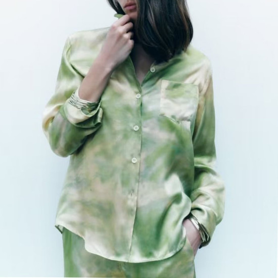 Eleanor Green Tie-Dye Long Sleeve Blouse Eleanor Green Tie-Dye Long Sleeve Blouse