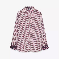 Najma Geometric Pink Long Sleeve Blouse
