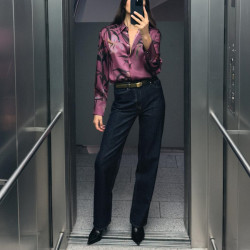 Sophie Fuchsia Floral Long Sleeve Blouse