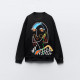 Brooke Black Printed Outerwear Long Sleeve Winter Sweater Brooke Black Printed Outerwear Long Sleeve Winter Sweater