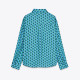 Shania Geometric Blue Green Printed Long Sleeve Blouse Shania Geometric Blue Green Printed Long Sleeve Blouse