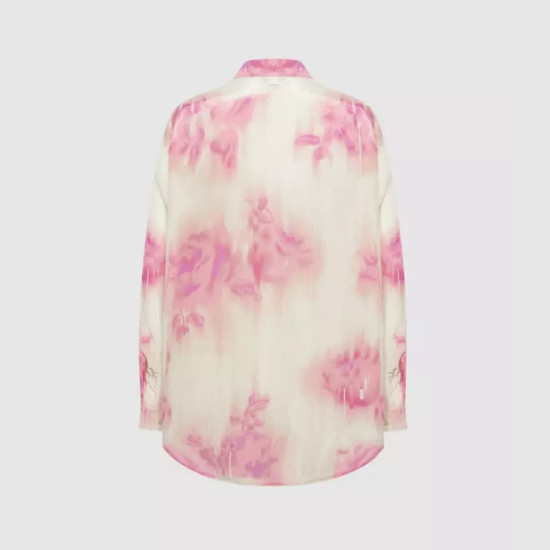 Grace Soft Pink Sakura Floral Long Sleeve Oversize Blouse Grace Soft Pink Sakura Floral Long Sleeve Oversize Blouse