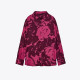 Calla Red Floral Design Long Sleeve Blouse