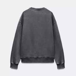 Carie Printed Friends Grey round Neckline Long Sleeve Sweatshirt