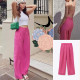 Alex High-Waist Straight Cut Pink Pants Alex High-Waist Straight Cut Pink Pants