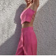 Alex High-Waist Straight Cut Pink Pants Alex High-Waist Straight Cut Pink Pants