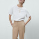 Fateha Lapel High Waisted Slim Pants-Khaki