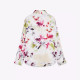 Vivy White Tie-Dye Floral Long Sleeve Blouse Vivy White Tie-Dye Floral Long Sleeve Blouse