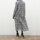 Serene Floral Printed Black White Long Sleeve Dress Serene Floral Printed Black White Long Sleeve Dress