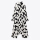 Audrey Black White Geometric Pattern Summer Dress