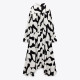 Audrey Black White Geometric Pattern Summer Dress Audrey Black White Geometric Pattern Summer Dress