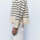Cyril Black Stripe White Sweater 