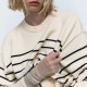 Cyril Black Stripe White Sweater Cyril Black Stripe White Sweater